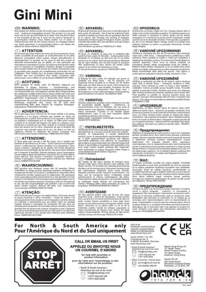 Página 1 del manual Manual de usuario Hauck Gini Mini