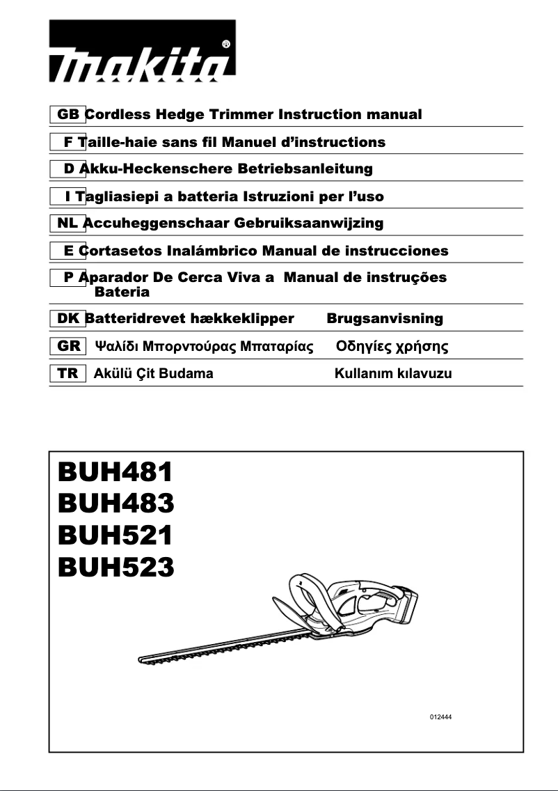 Imagen de la primera página del manual del dispositivo BUH481SH