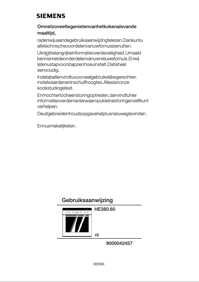 Imagen de la primera página del manual del dispositivo HE380260