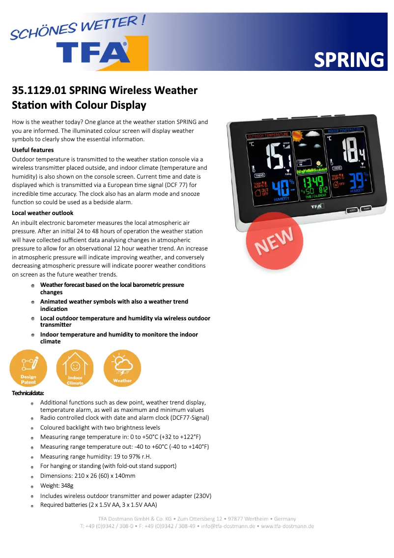 Imagen de la primera página del manual del dispositivo Spring 35.1129.01