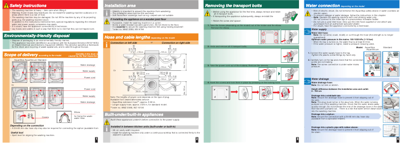 Imagen de la primera página del manual del dispositivo WS10O260BY
