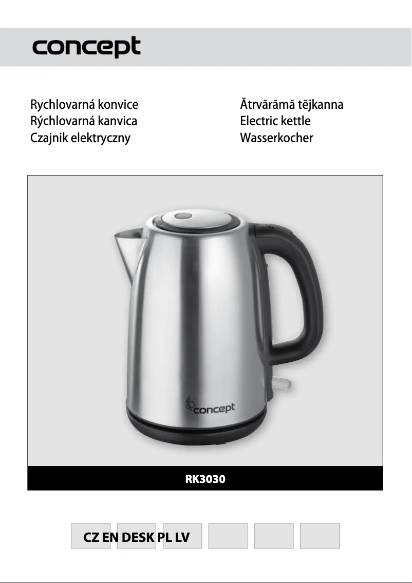 Página 1 del manual Manual de usuario Concept RK-3030TU