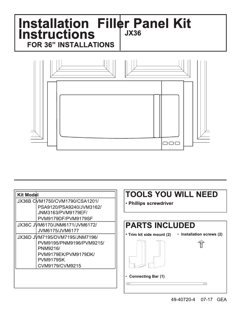 Imagen de la primera página del manual del dispositivo JX36CBB