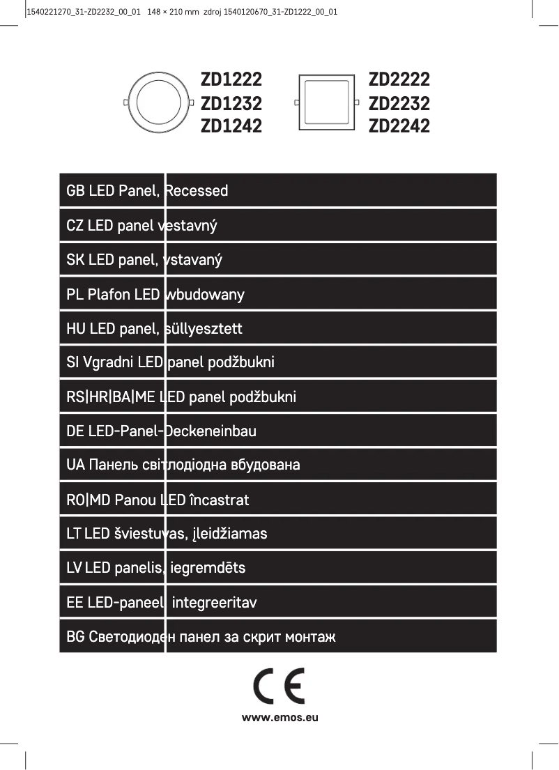 Página 1 del manual Manual de usuario Emos ZD2232