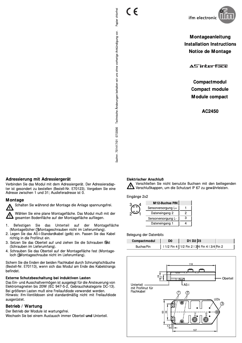 Página 1 del manual Manual de usuario IFM AC2450
