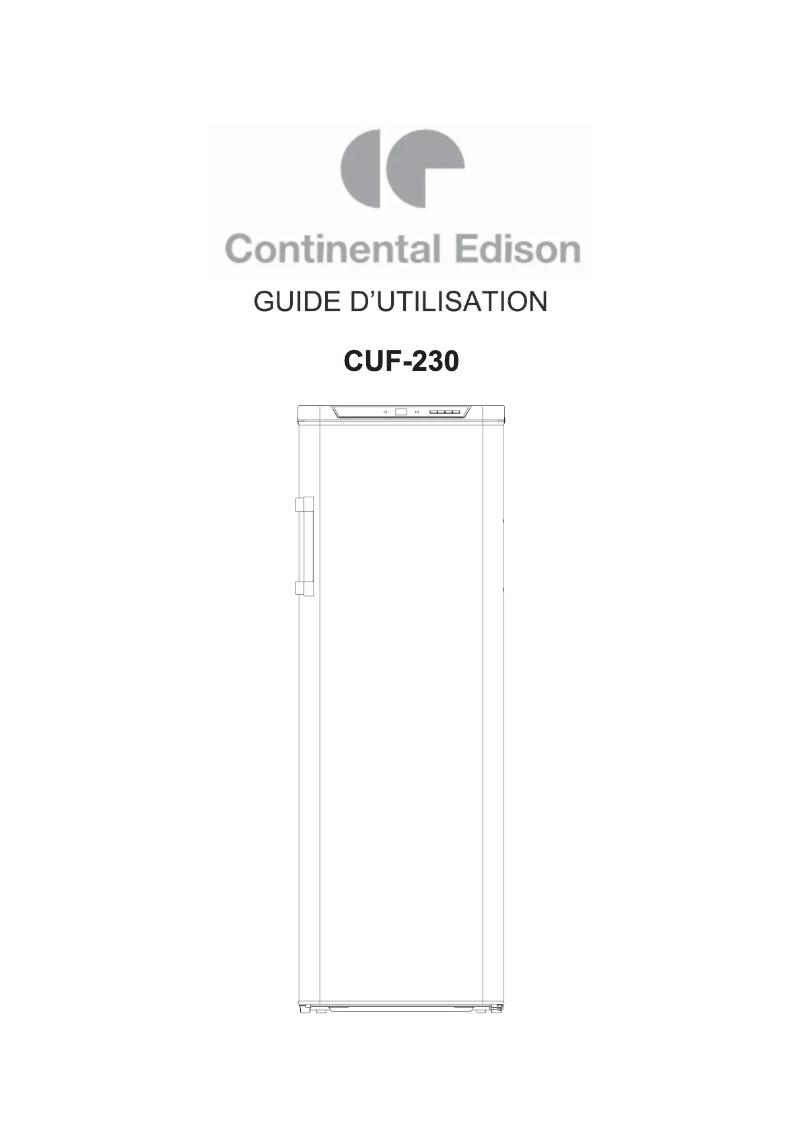 Página 1 del manual Manual de usuario Continental Edison CUF-230