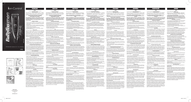 Página 1 del manual Manual de usuario BaByliss E880E