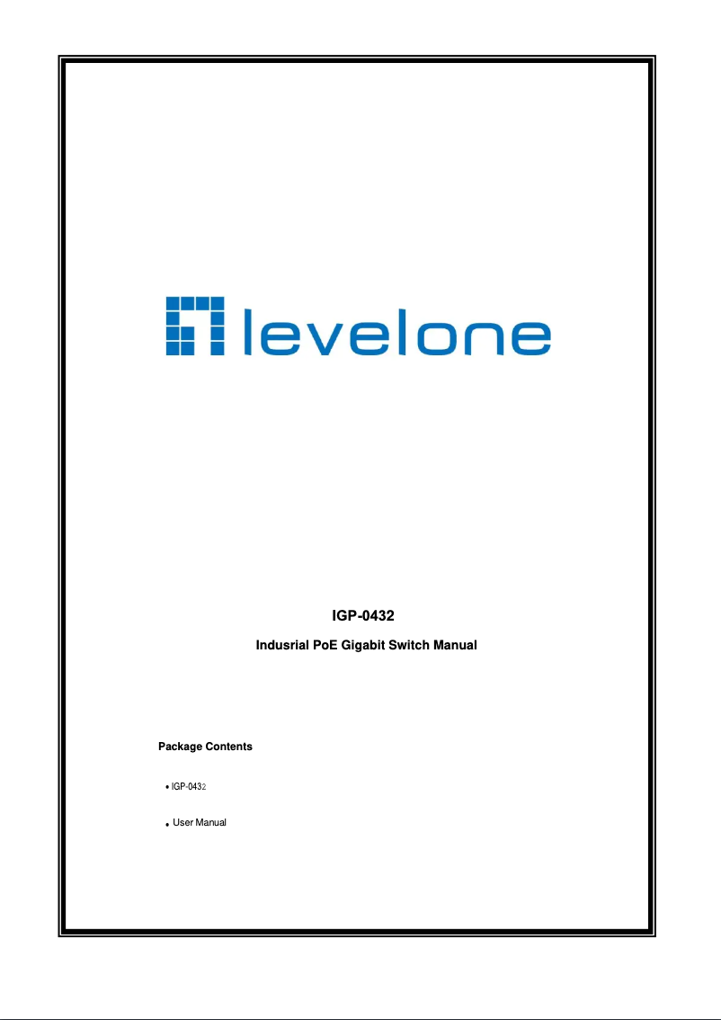 Imagen de la primera página del manual del dispositivo IGP-0432