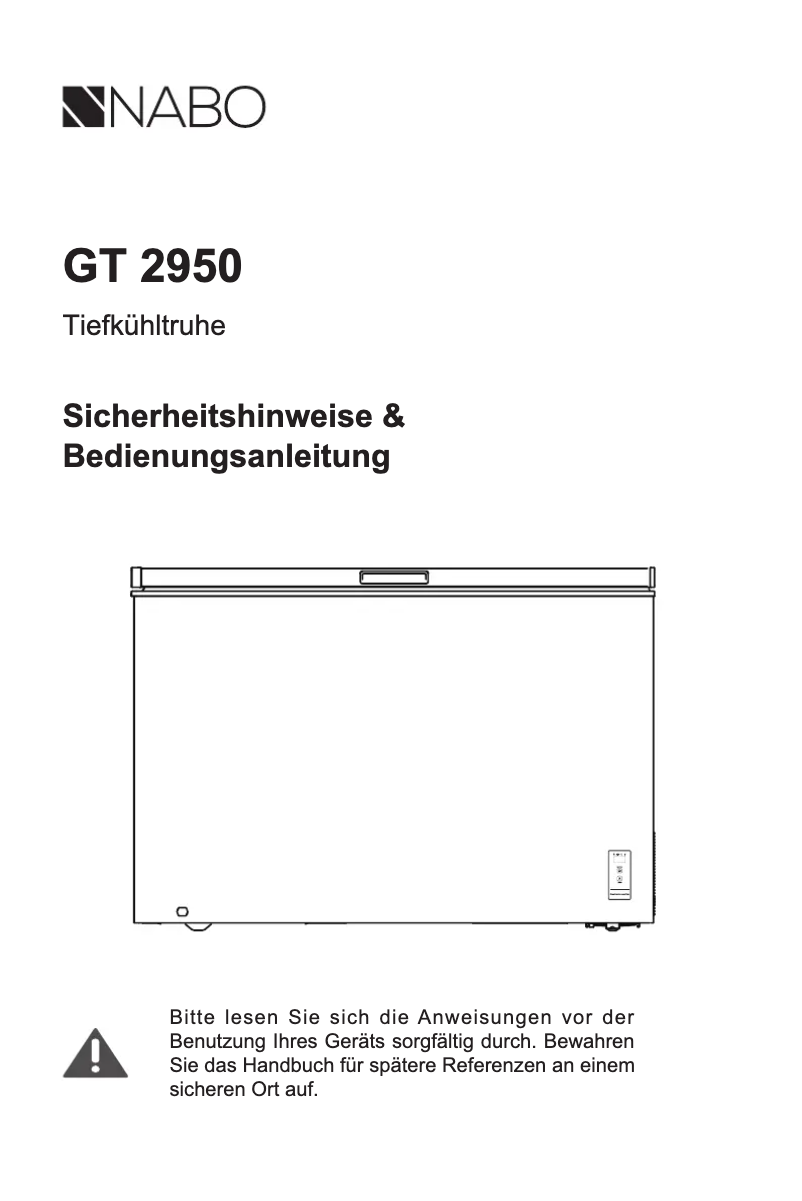 Imagen de la primera página del manual del dispositivo GT 2950