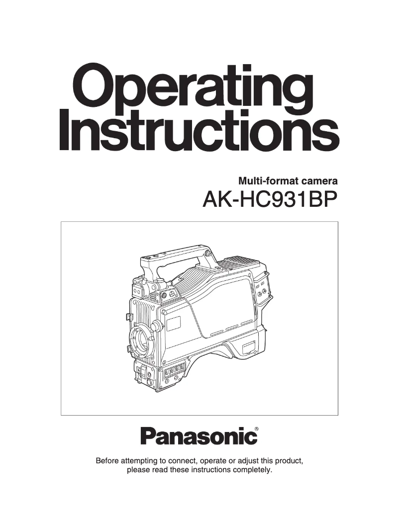 Imagen de la primera página del manual del dispositivo AK-HC931B