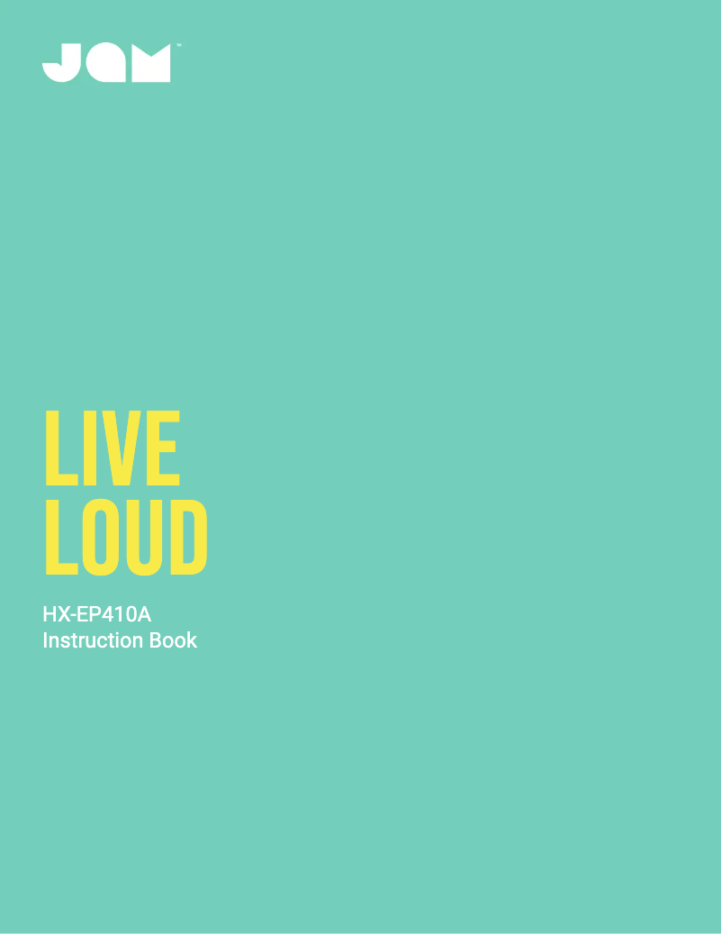 Imagen de la primera página del manual del dispositivo Live Loud HX-EP410