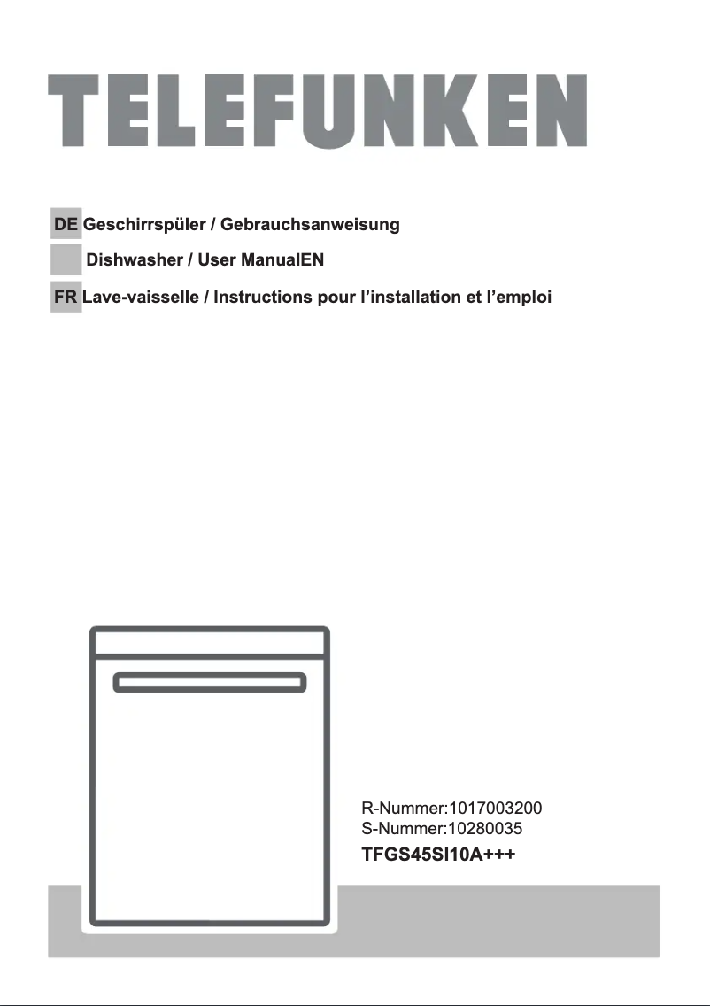 Página 1 del manual Manual de usuario Telefunken TFGS45SI10A+++
