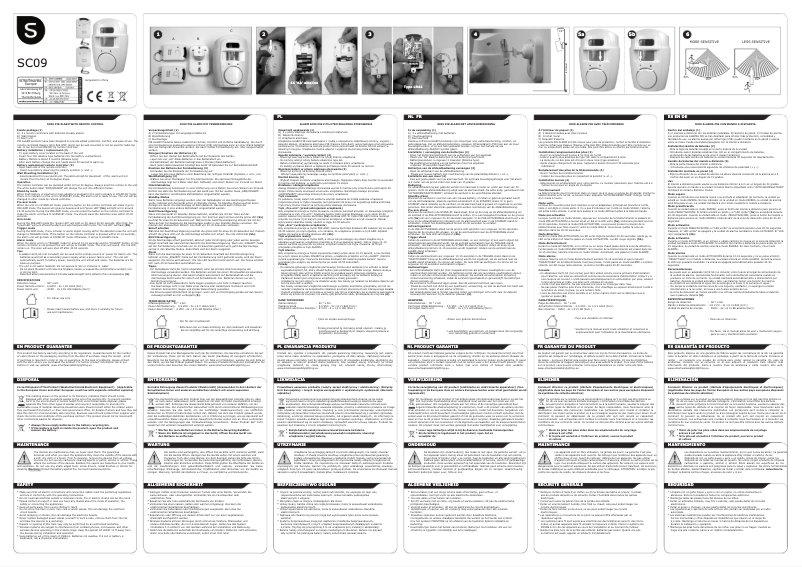 Imagen de la primera página del manual del dispositivo SC09