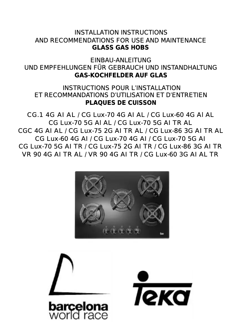 Imagen de la primera página del manual del dispositivo CG.1 4G AI AL