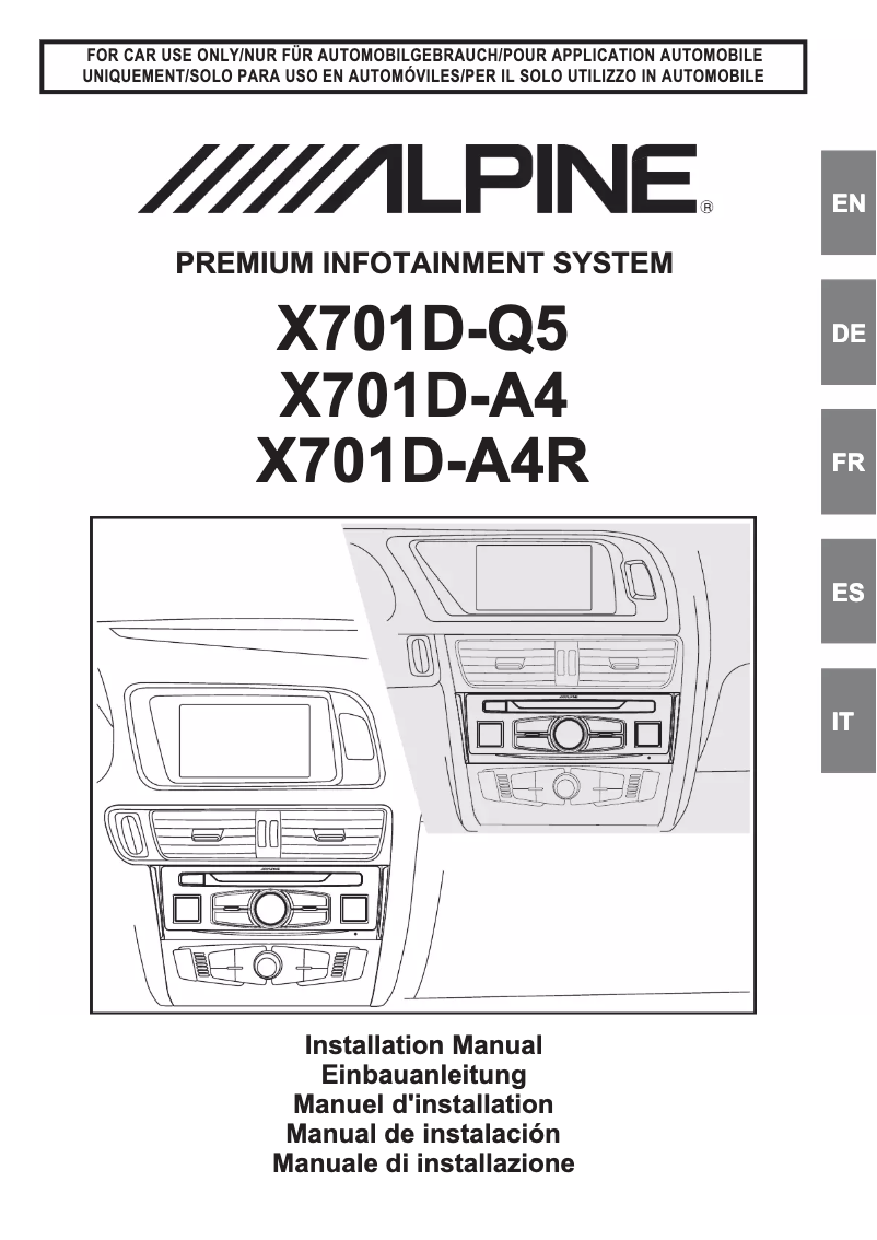 Imagen de la primera página del manual del dispositivo X702D A4 A4R A5 Q5