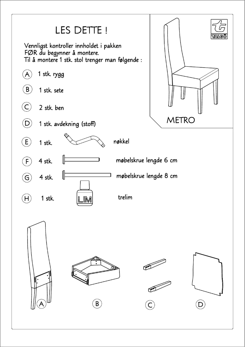 Imagen de la primera página del manual del dispositivo Metro