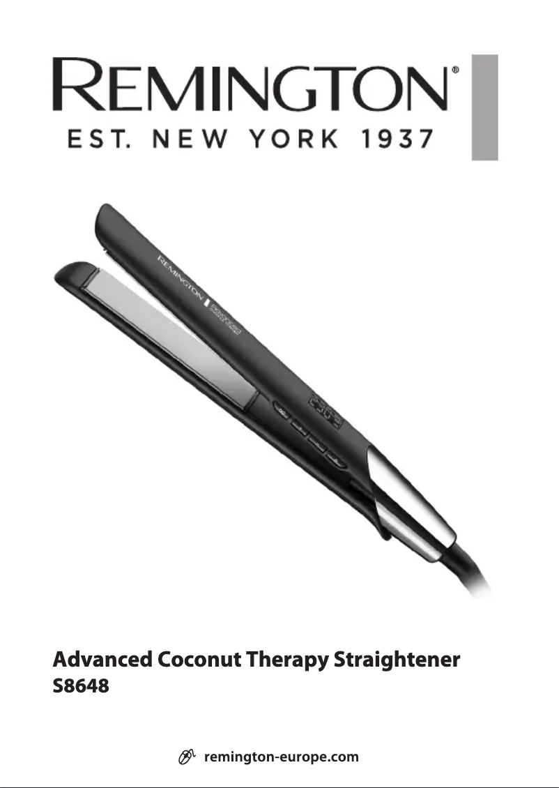 Imagen de la primera página del manual del dispositivo Advanced Coconut Therapy S8648