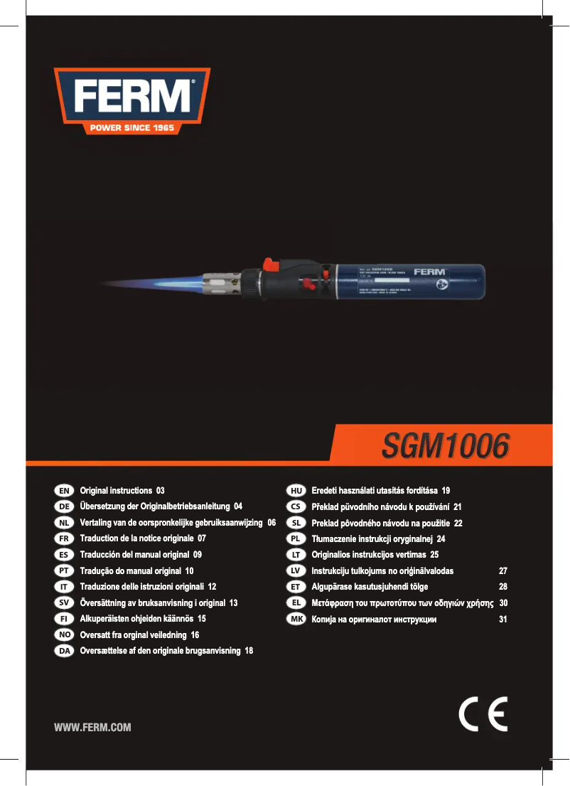 Imagen de la primera página del manual del dispositivo SGM1006