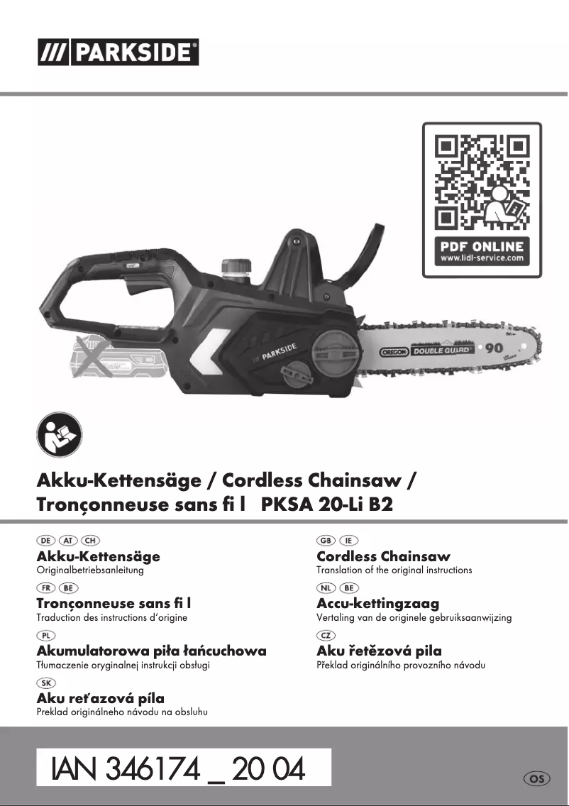 Imagen de la primera página del manual del dispositivo PKSA 20-Li B2