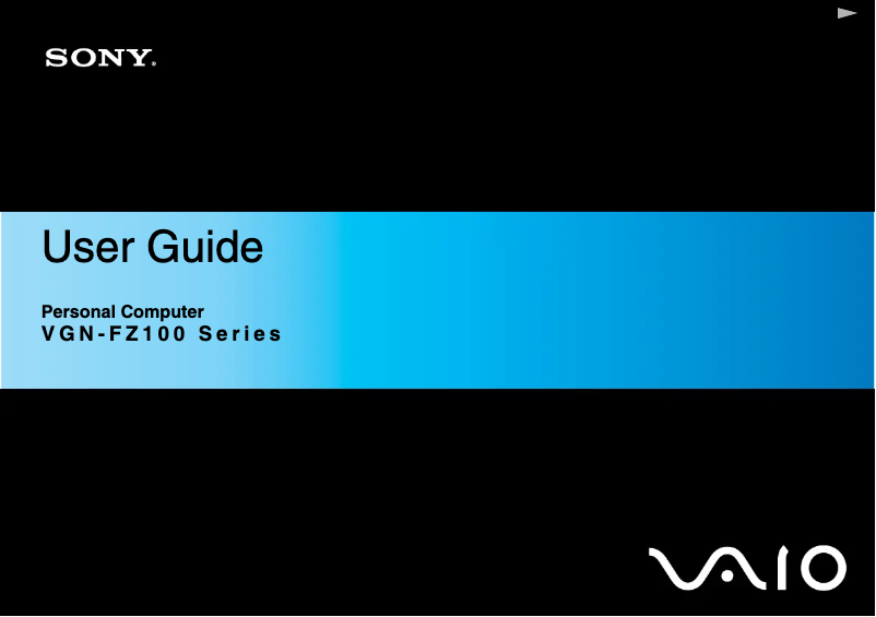 Imagen de la primera página del manual del dispositivo Vaio VGN-FZ140N