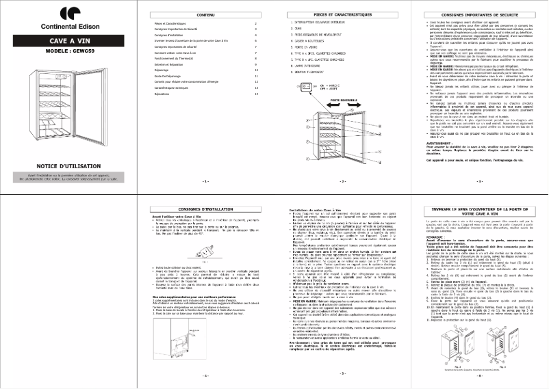 Imagen de la primera página del manual del dispositivo CEWC59