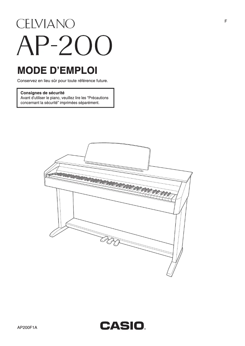 Imagen de la primera página del manual del dispositivo Celviano AP-200