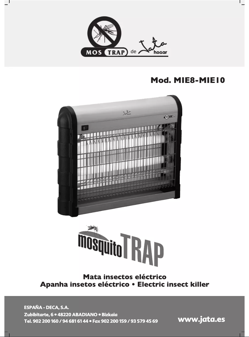 Imagen de la primera página del manual del dispositivo MIE8