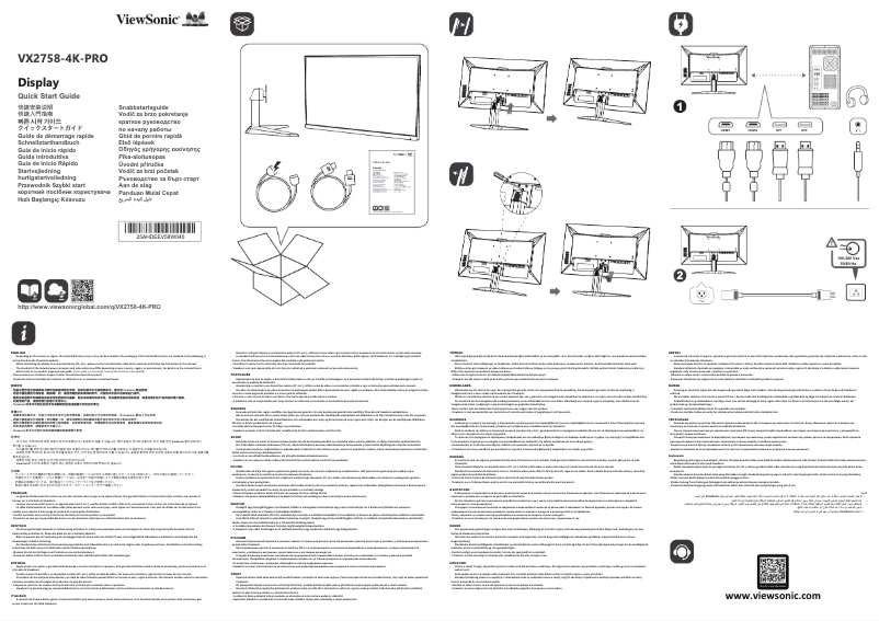 Imagen de la primera página del manual del dispositivo VX2758-4K-PRO