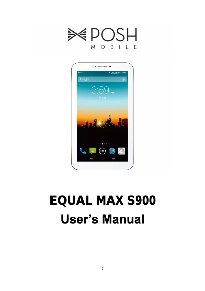 Imagen de la primera página del manual del dispositivo Equal Max S900
