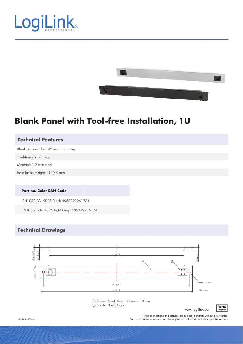Imagen de la primera página del manual del dispositivo PN105G