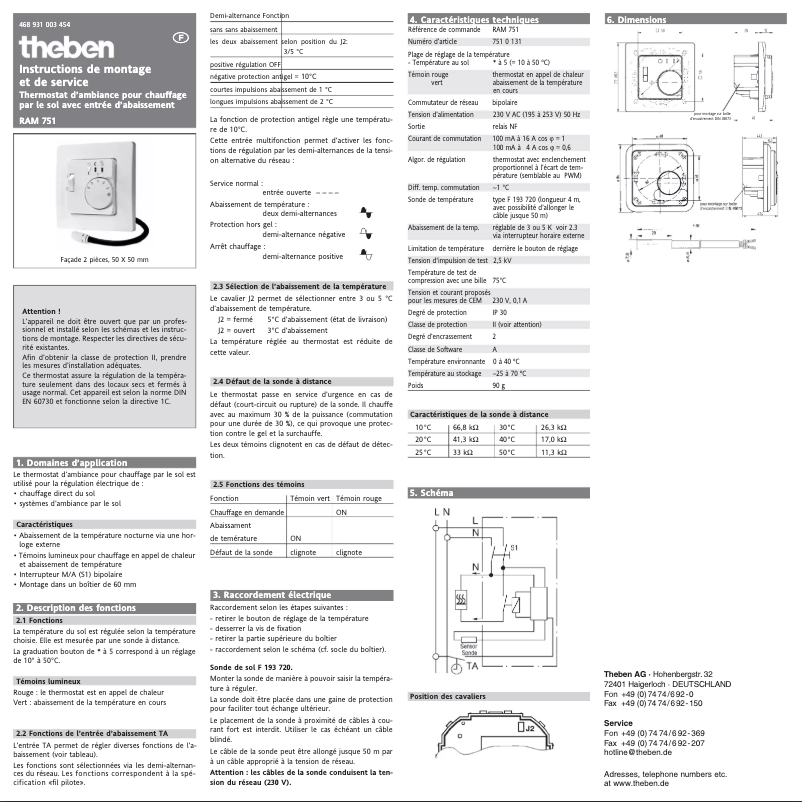 Página 1 del manual Manual de usuario Theben RAM 751