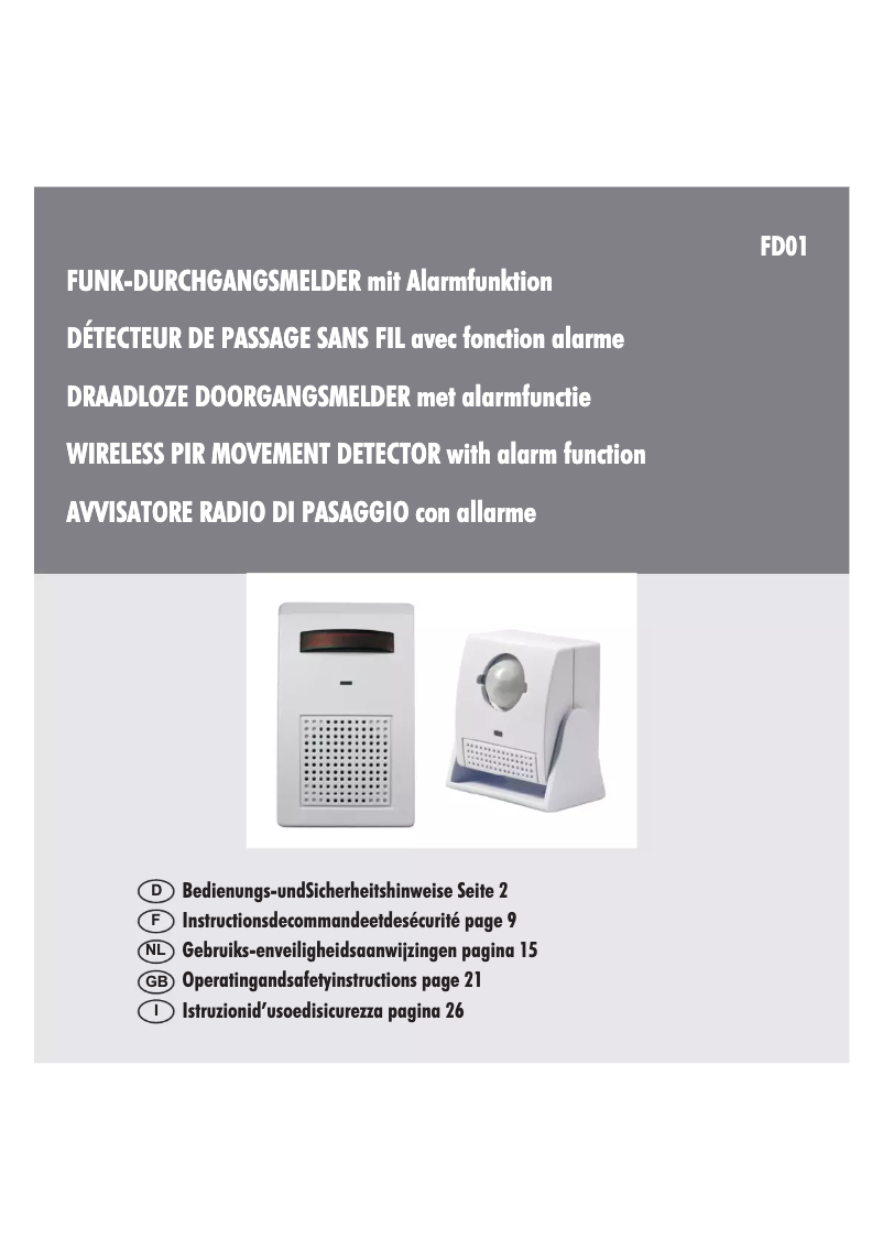 Página nº 1 - Manual de usuario Pentatech FD01