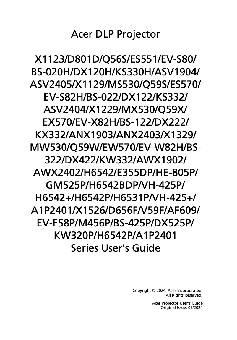 Página nº 1 - Manual de usuario Acer Q59S