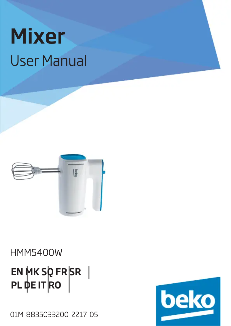 Imagen de la primera página del manual del dispositivo HMM5400W