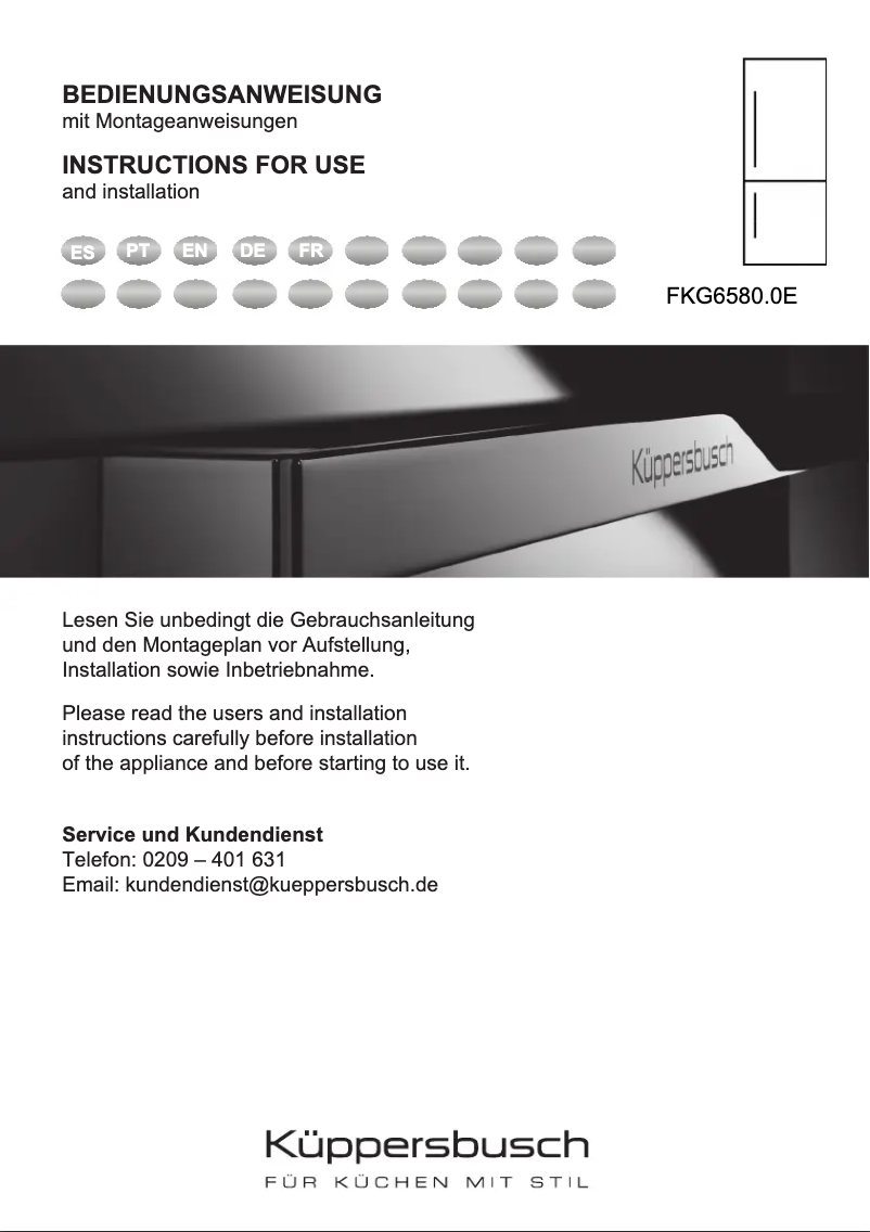 Página 1 del manual Manual de usuario Küppersbusch FKG6580.0E