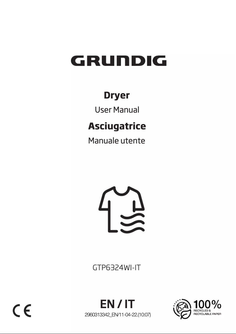 Página 1 del manual Manual de usuario Grundig GTP6324WI-IT