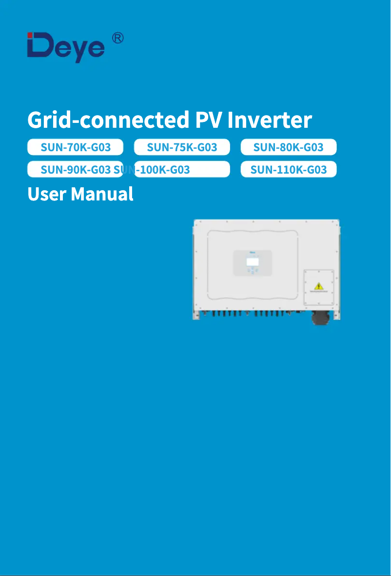 Página 1 del manual Manual de usuario Deye SUN-100K-G03