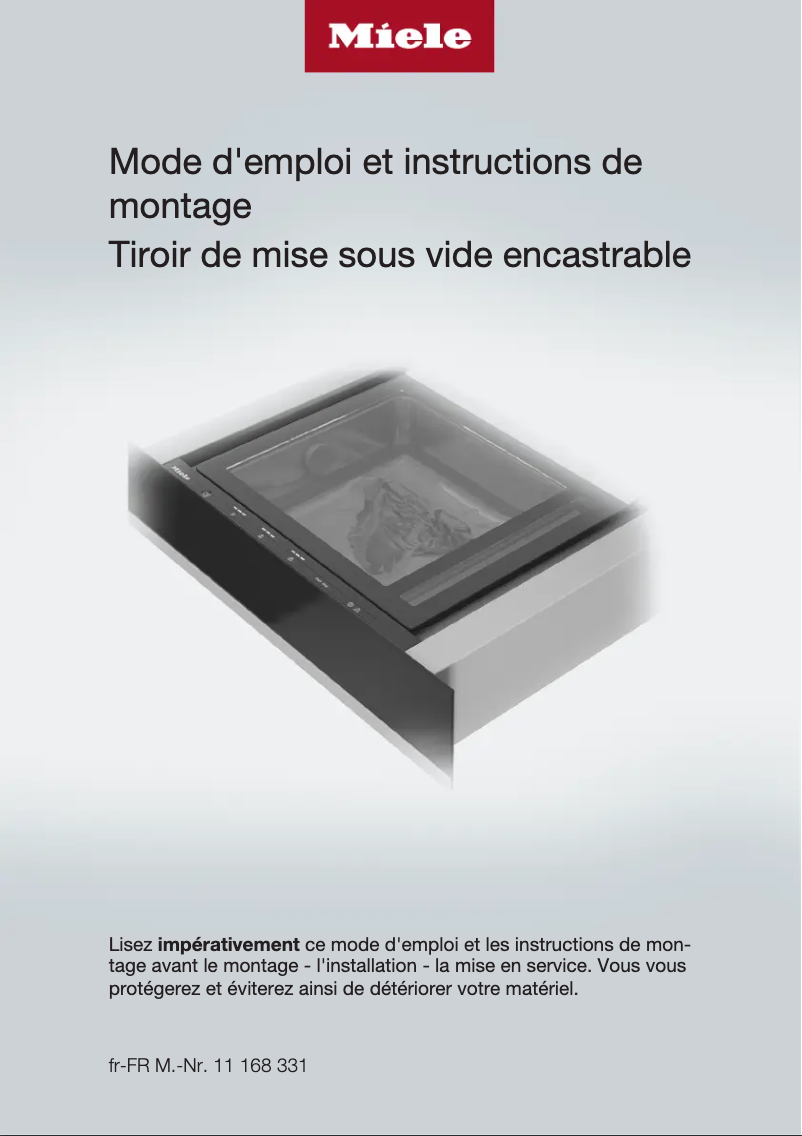 Página 1 del manual Ficha técnica Miele EVS 7010