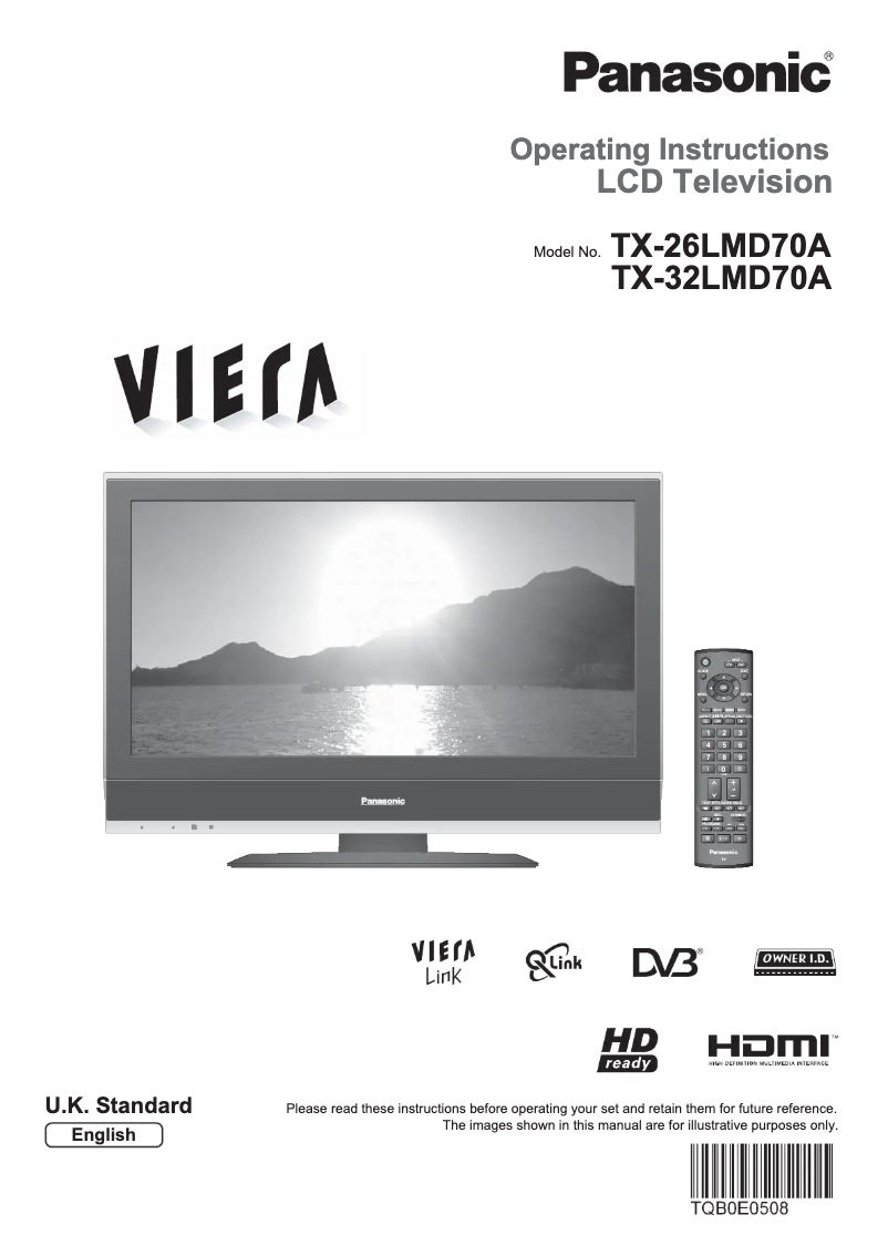 Página nº 1 - Manual de usuario Panasonic Viera TX-26LMD70A