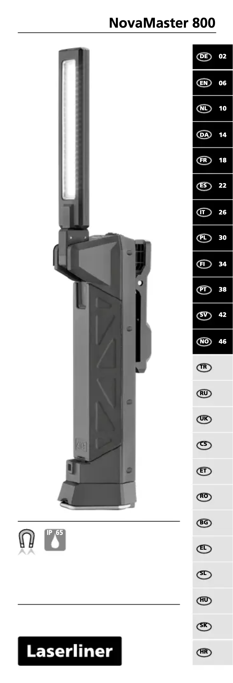 Imagen de la primera página del manual del dispositivo NovaMaster 800