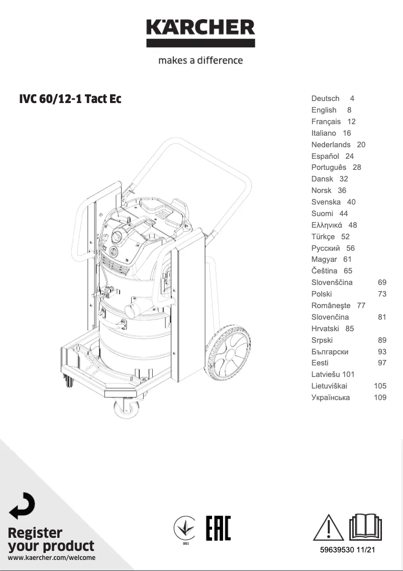 Imagen de la primera página del manual del dispositivo IVC 60/12-1 Tact Ec