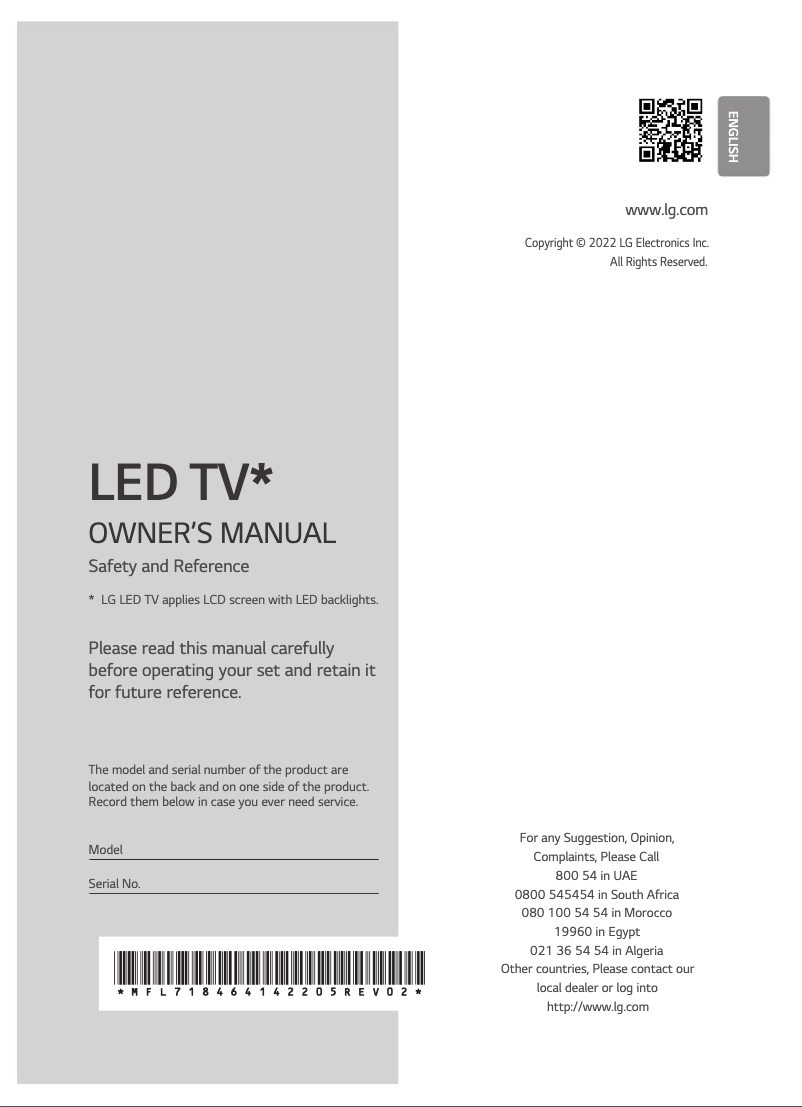 Página nº 1 - Manual de usuario LG 50UQ75006LG