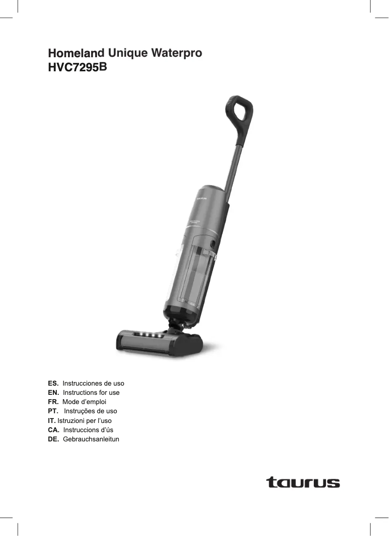 Página 1 del manual Manual de usuario Taurus Homeland Unique Waterpro