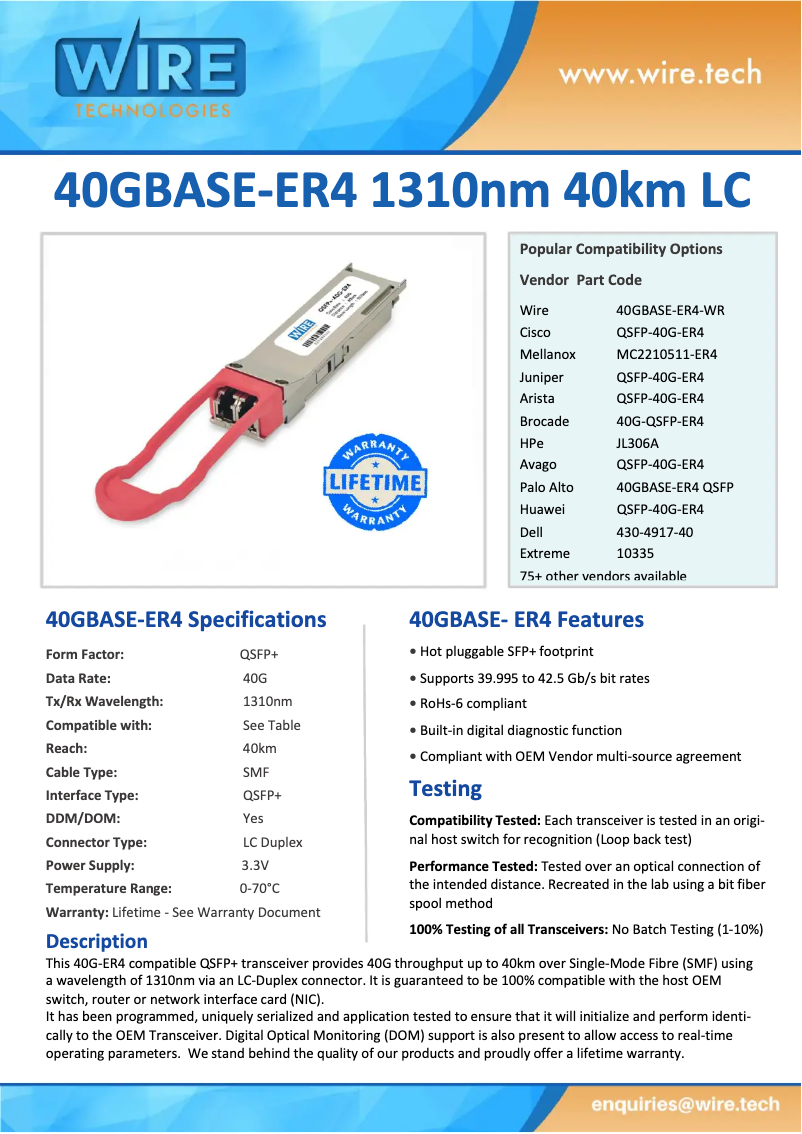Página nº 1 - Manual de usuario Wire Technologies 10335-WR