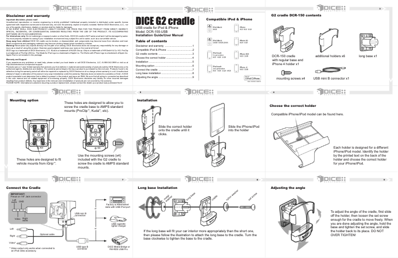 Imagen de la primera página del manual del dispositivo DCR-150-USB