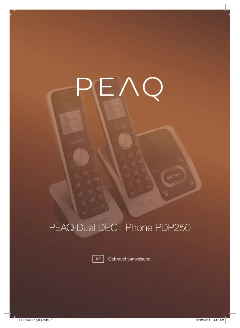 Página 1 del manual Manual de usuario PEAQ PDP250