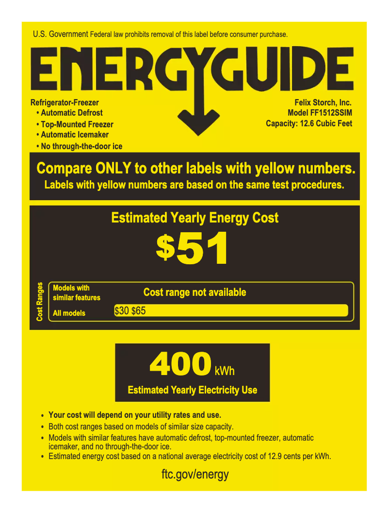 Página 1 del manual Etiqueta energética Summit FF1512