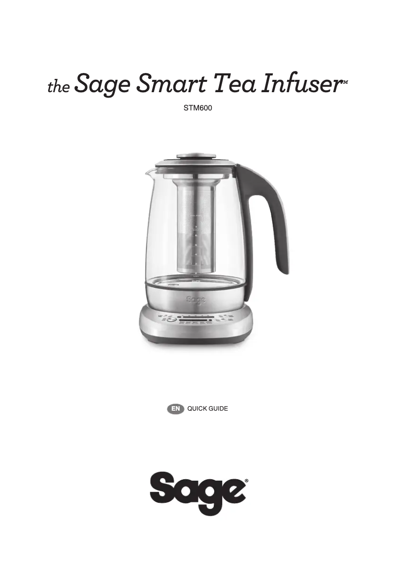Imagen de la primera página del manual del dispositivo the Smart Tea Infuser BTM600