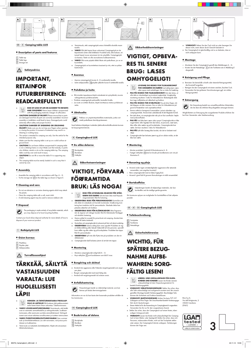 Página 1 del manual Manual de usuario Florabest IAN 86378