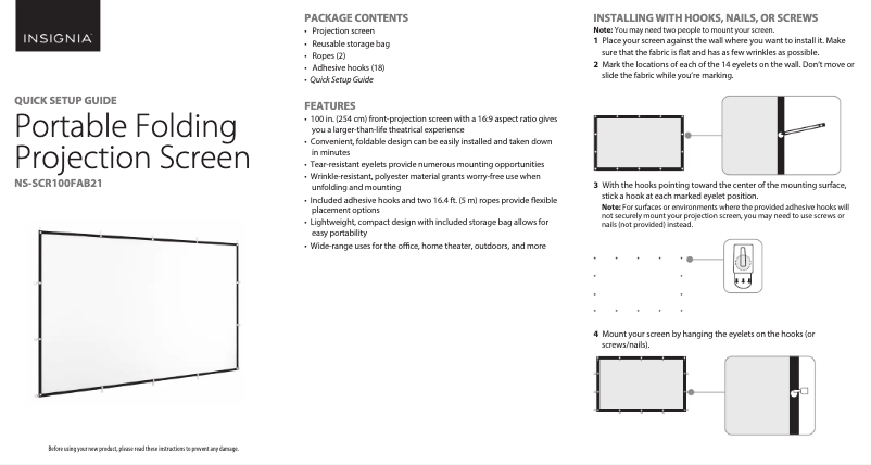 Página 1 del manual Manual de usuario Insignia NS-SCR100FAB21